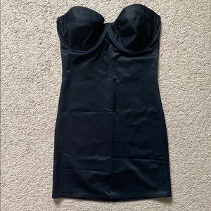 Body Slimmers Nancy Ganz 36C Black Strapless Shapewear Dress With Underwire